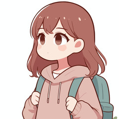 Obraz premium Vector of a student dreaming