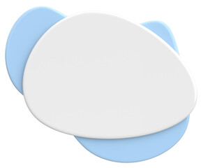 3D blob. Text box. 3D illustration.