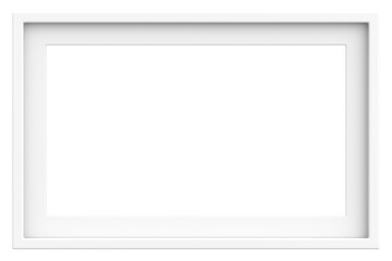 Picture frame. Landscape frame. 3D illustration.