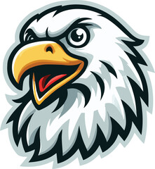 Eagle head emblem logo vector image