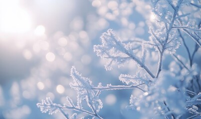 A close up of a branch covered in frost