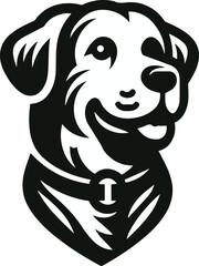 A dog head logo icon vector image