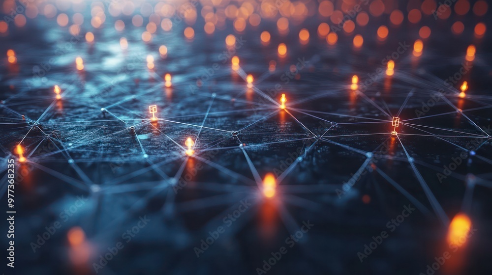 Poster A computer generated image of a network of lights
