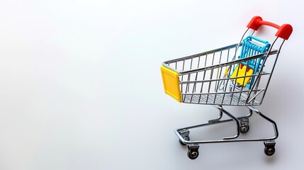 A single shopping item is placed on a clean and uncluttered white background. The item might be a fashionable piece of clothing with unique patterns or a stylish accessory. It could have interesting d