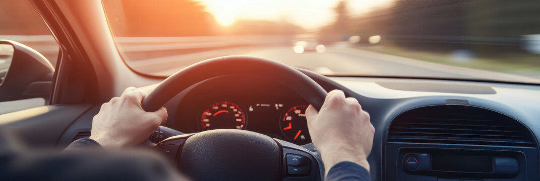 Professional driving instructor assists learner driver on a sunny day in the countryside while focusing on safe driving techniques