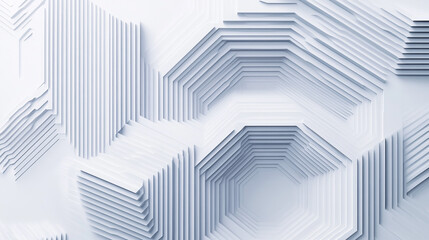“Geometric stripe line art featuring abstract hexagon lines on a grey background, perfect for use in posters, brochures, covers, websites, or banners.”