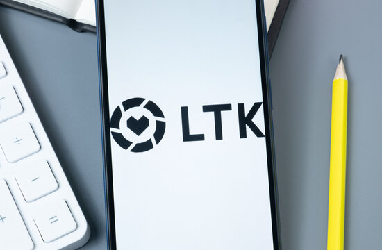 New York, USA - 30 August 2024: LTK Logo on Phone Screen, Company Icon on Display
