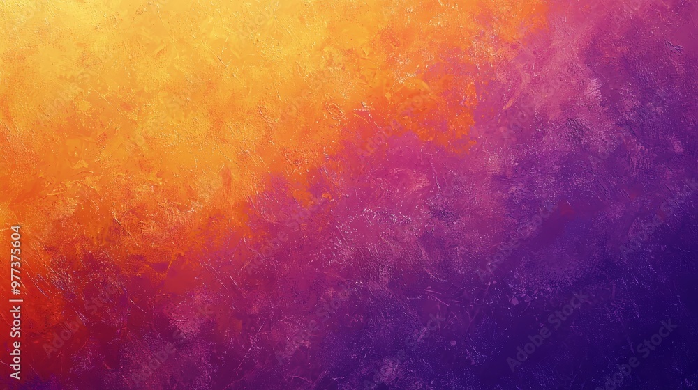 Poster vibrant abstract texture featuring a blend of orange and purple hues, creating a warm and dynamic at
