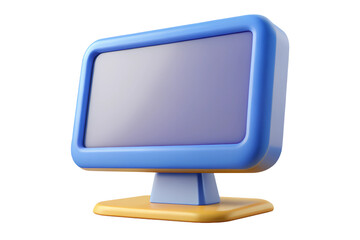 Flat-screen LCD monitor isolated Png