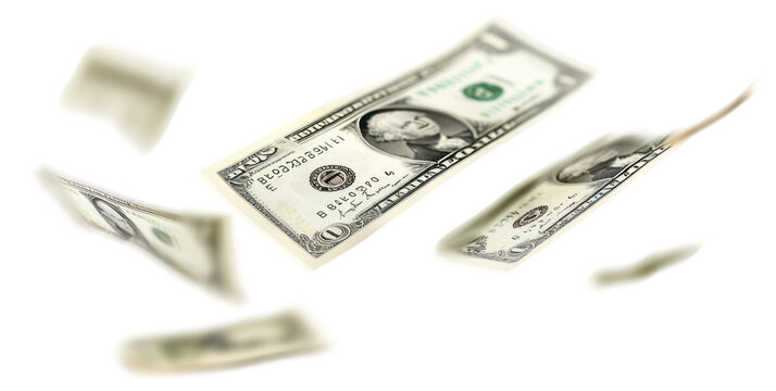 PNG Banknote floating dollar money. - Powered by Adobe