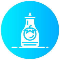 ketchup round glyph vector icon