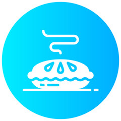 pie round glyph vector icon