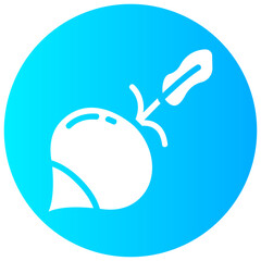 radish round glyph vector icon