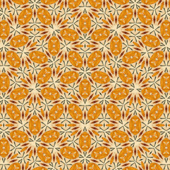 Fototapeta premium Flowers Pattern, Ornamental Wallpaper, Embroidery, Fantasy Home Decoration, Bohemian Style Ornaments, Botanical Illustrations, Floral Art, Interior and Exterior Surface, Natural Curtain, Seamless Art