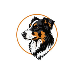 Fototapeta premium Australian shepherd dog. Vector illustration of Australian shepherd dog.