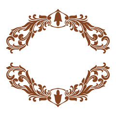 Vector Ornament frame Floral Wedding Decoration