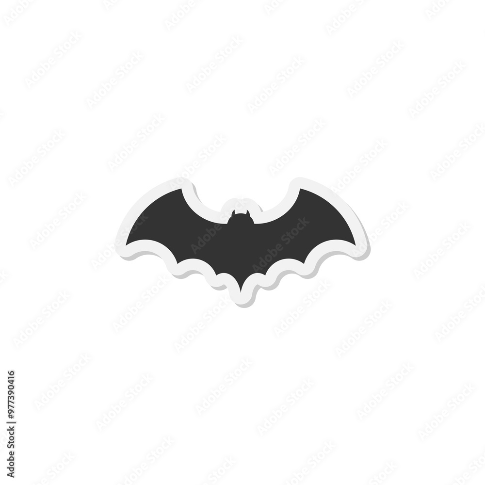 Poster bat icon isolated on transparent background