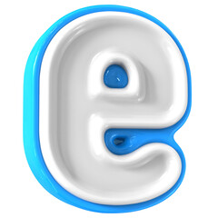 Blue With White Font e 3D Rendering