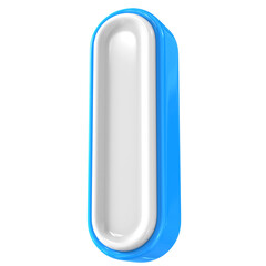 Blue With White Font I 3D Render