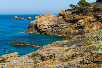 Obraz premium Calas de Aguafreda y Sa Tuna, Begur, Catalonia, Spain