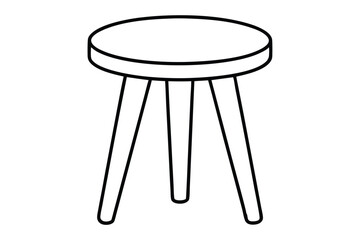 A Stool line art vector illustration