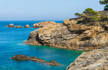 Obraz premium Calas de Aguafreda y Sa Tuna, Begur, Catalonia, Spain
