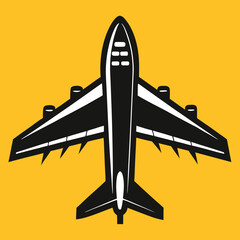 Airplane vector silhouette