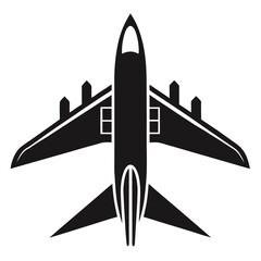 Airplane vector silhouette