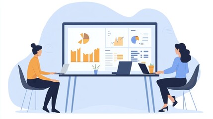 Fototapeta premium dynamic scene of a millennials digital marketing startup team engaged in analyzing financial reports, emphasizing collaboration and strategy