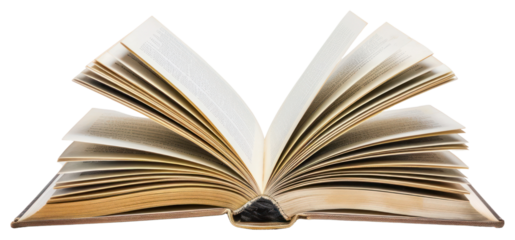 Open book with flipping pages
