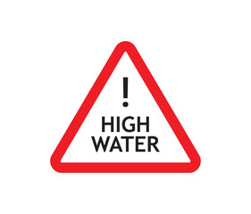 Obraz premium flood warning sign information text 