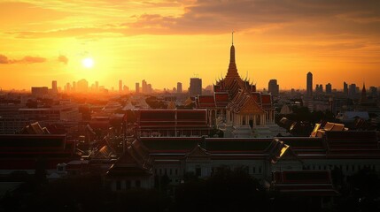 Fototapeta premium A stunning view of the Grand Palace in Bangkok.