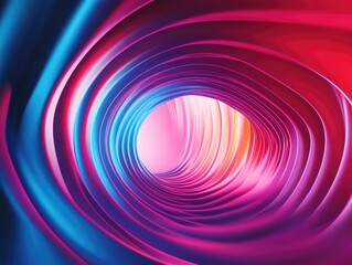 Obraz premium Ambient Abstract Art - A Journey Through the Rainbow Tunnel