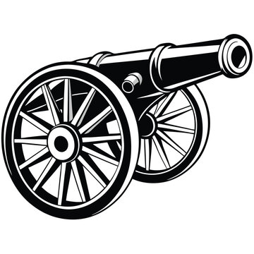 recommend clip art: Ancient Cannon Ball vector line art style
