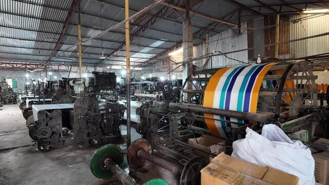 Textile factory looms, Dhaka Division, Rupganj, Bangladesh