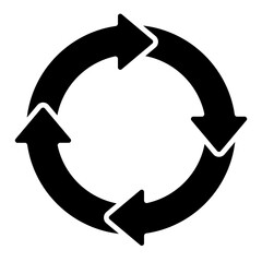 Recyle sign icon for conservation