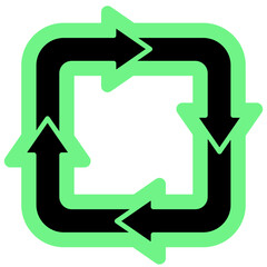 Recyle sign icon for conservation