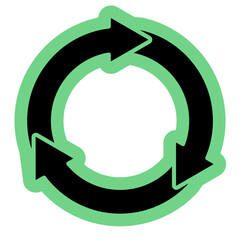 Recyle sign icon for conservation