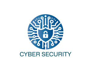 Cyber security logo icon symbol vector illustration. Modern cyber security logo