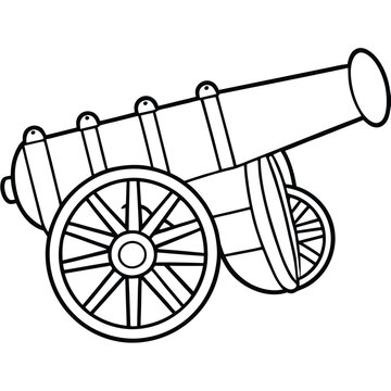 recommend clip art: Ancient Cannon Ball vector line art