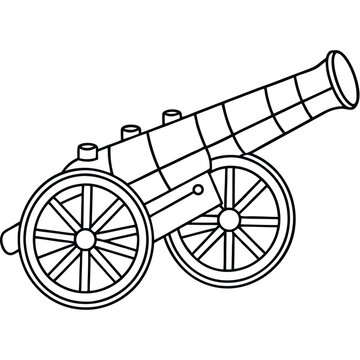 recommend clip art: Ancient Cannon Ball vector line art