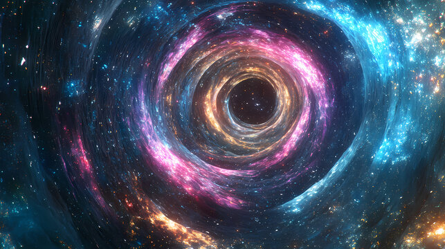 Synthetic reality parallel universes shimmering iridescent portal gateways. Interdimensional Gateway. Illustration