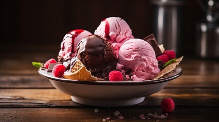 Ice Cream Background for Banner or Poster.
