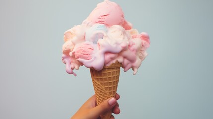 Colorful Ice Cream Background for Banner or Poster.