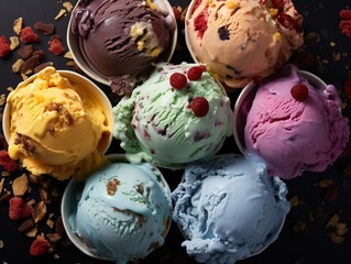 Colorful Ice Cream Background for Banner or Poster.
