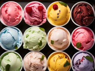 Colorful Ice Cream Background for Banner or Poster.