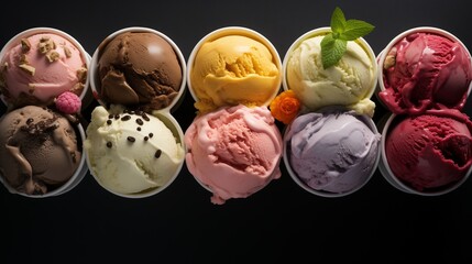 Colorful Ice Cream Background for Banner or Poster.