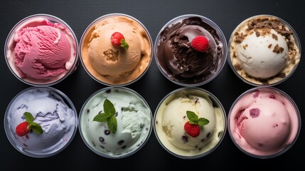 Colorful Ice Cream Background for Banner or Poster.