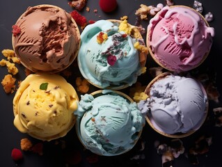 Colorful Ice Cream Background for Banner or Poster.