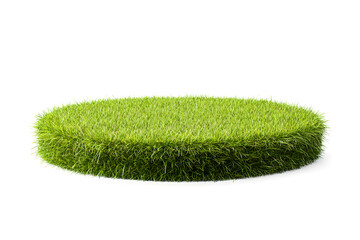Grass podium, isolated on a white background